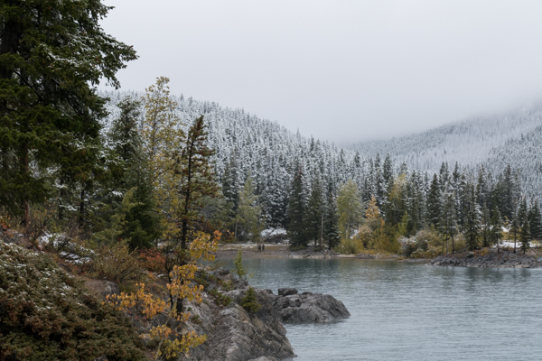 Fall snow over the Canadian Rockies